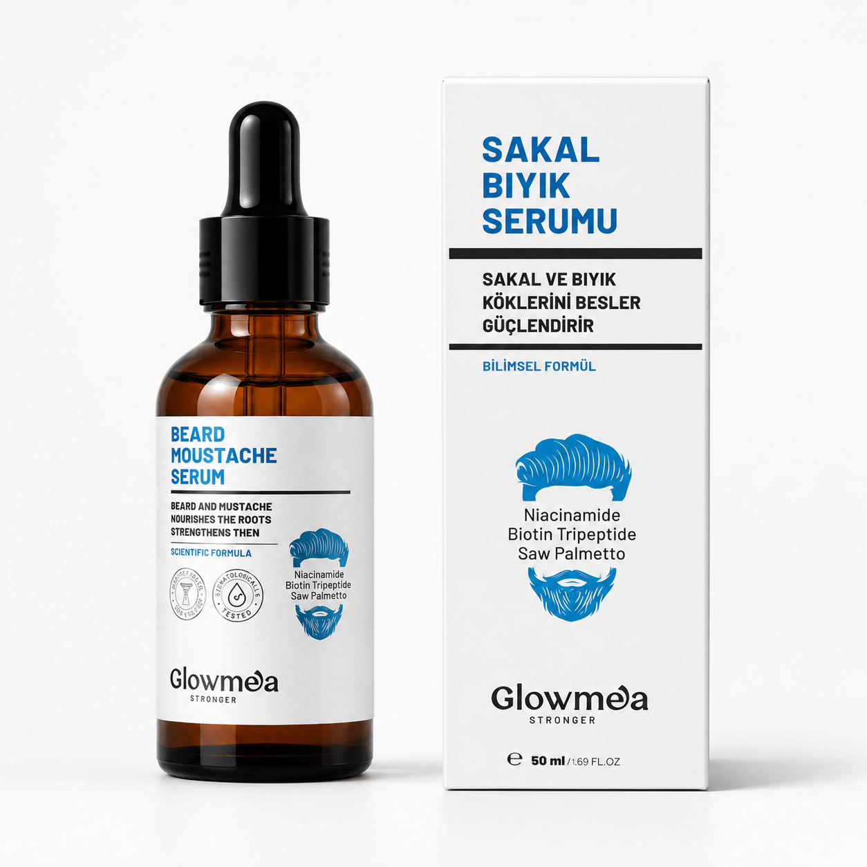 Glowmea Stronger Sakal & Bıyık Bakım Serumu